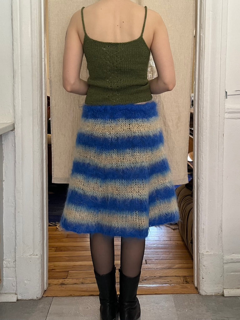 MADE TO ORDER - Striped brushed skirt