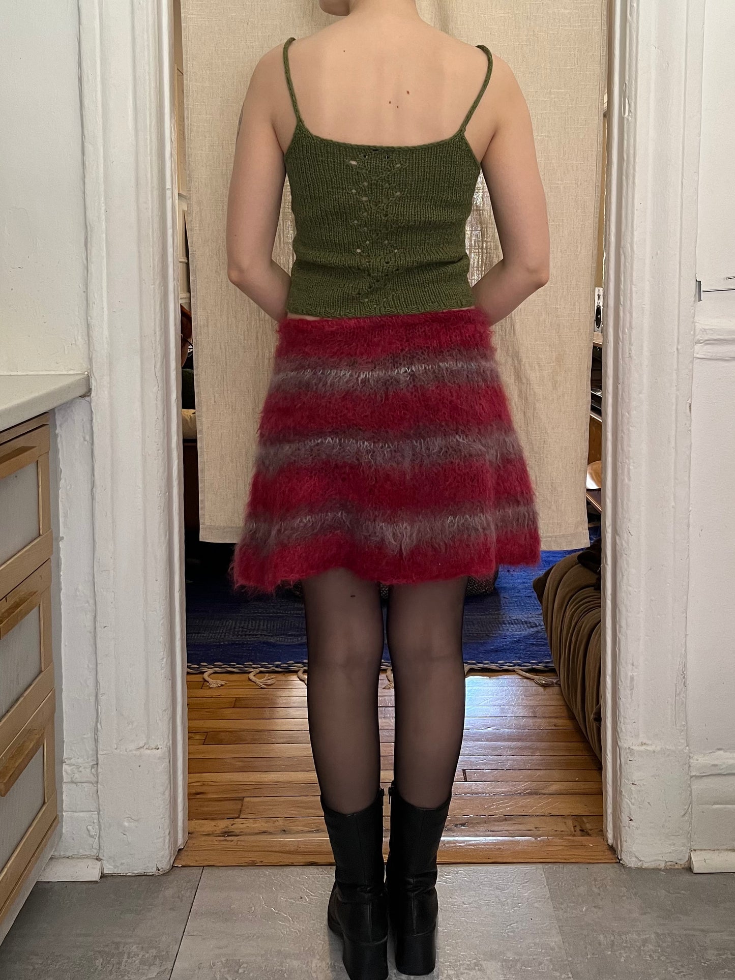 MADE TO ORDER - Striped brushed skirt