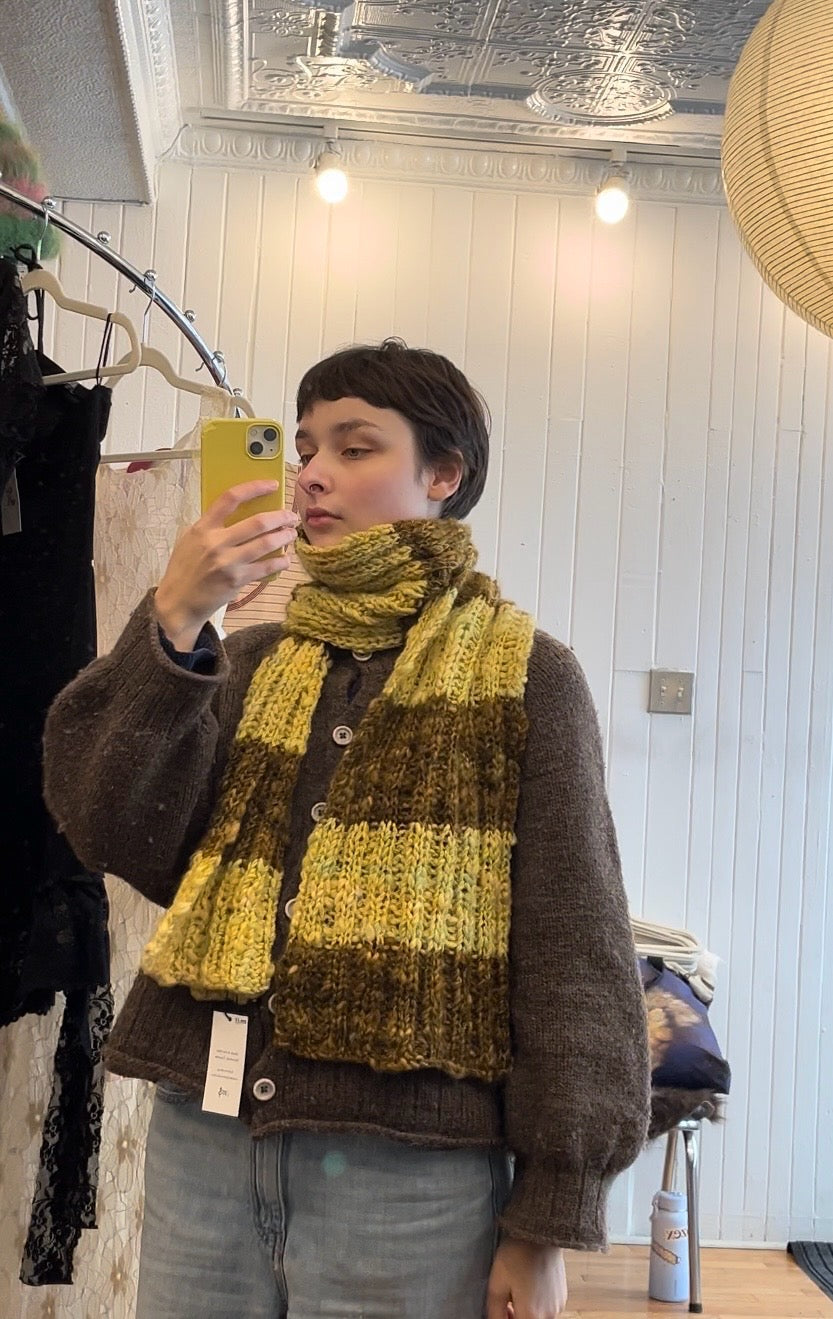 Handspun yarn scarves