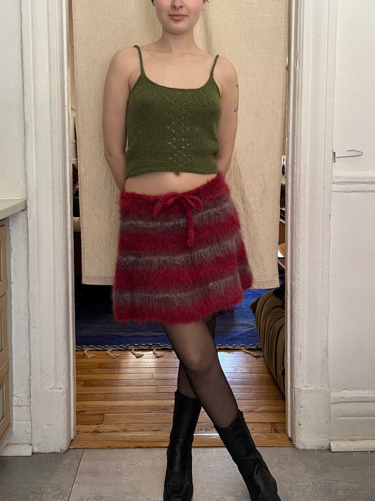 MADE TO ORDER - Striped brushed skirt