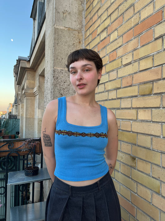 PREORDER - Mosaic cami (blue version)