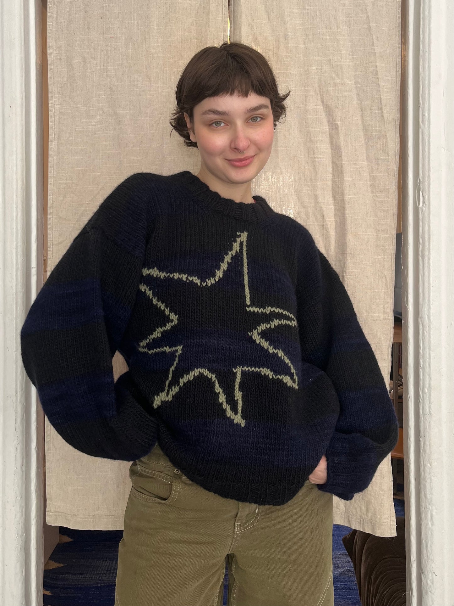 Stripped star sweater