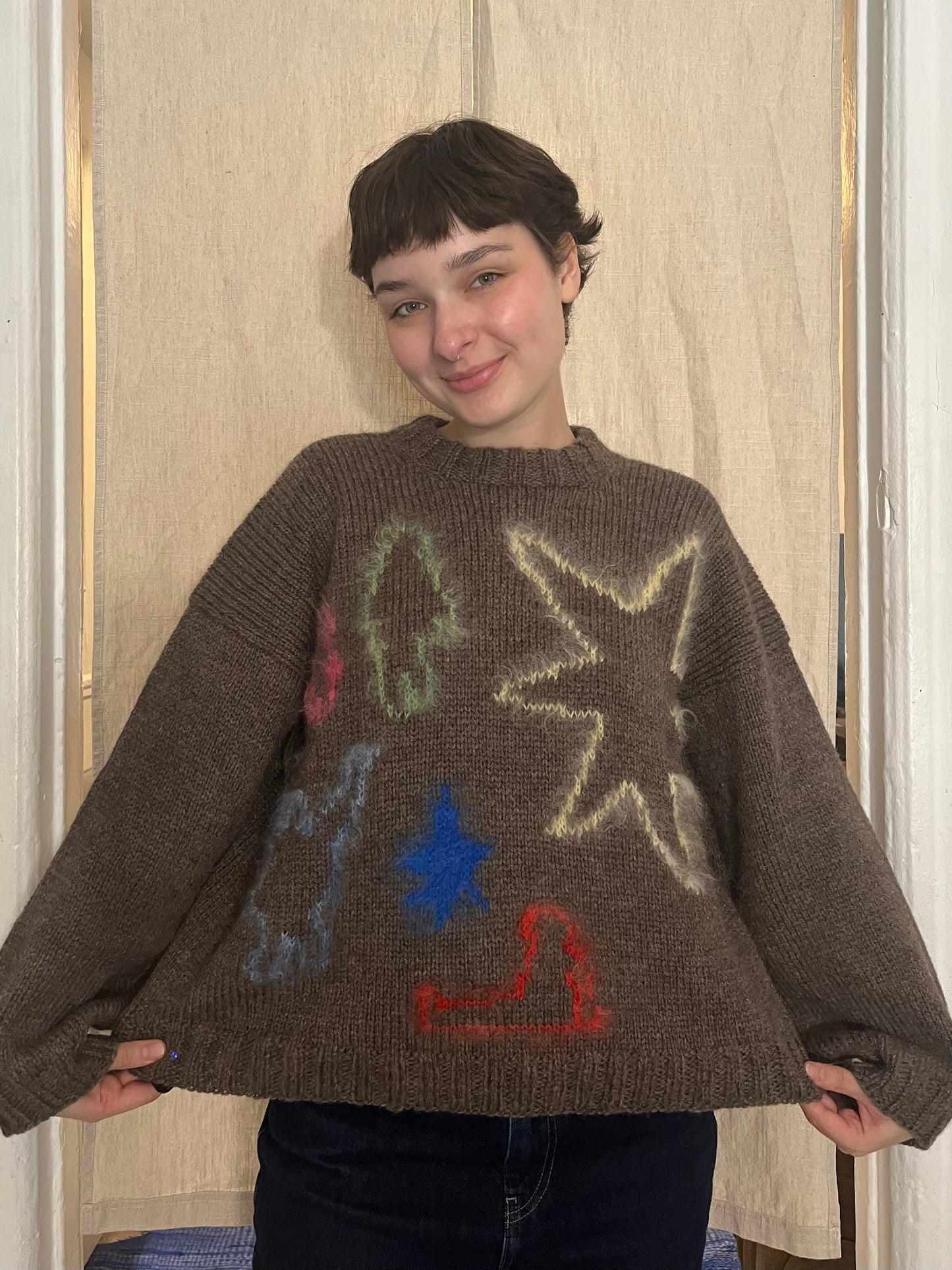 MADE TO ORDER Drawings sweater Dark