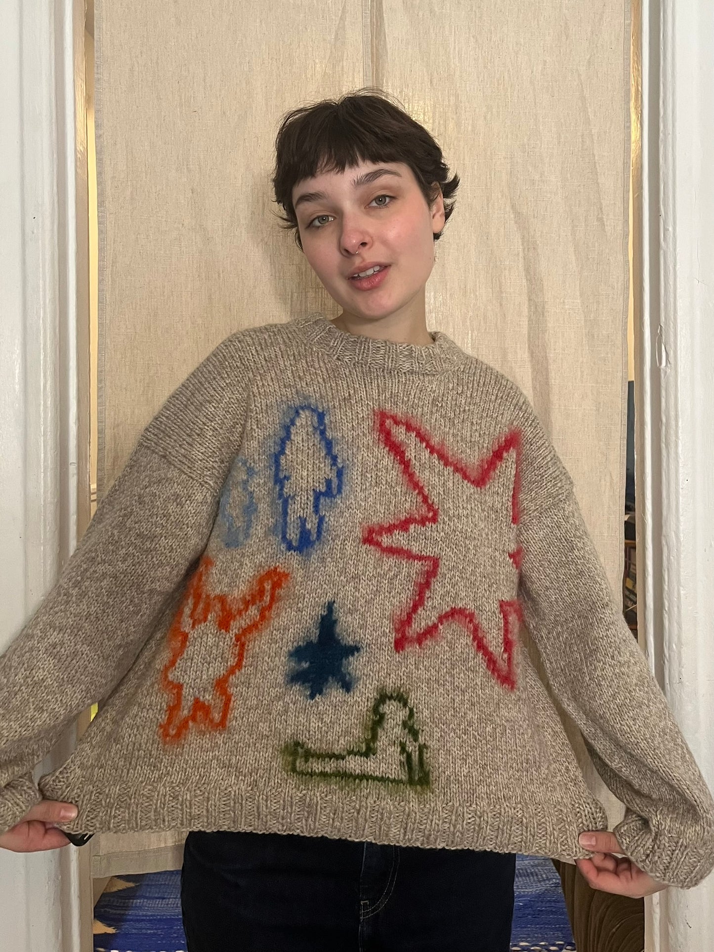 MADE TO ORDER Drawings sweater Light