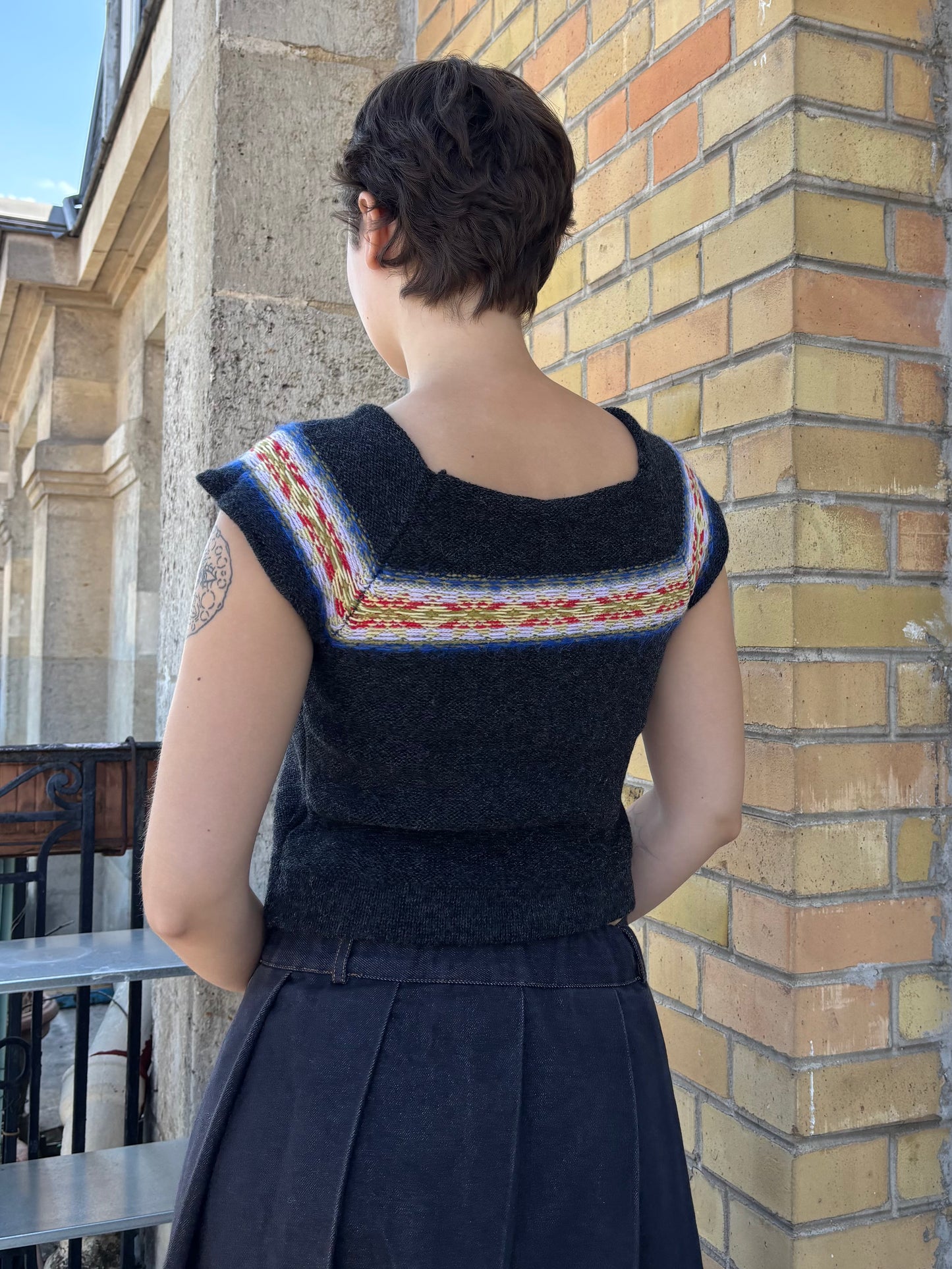 MADE TO ORDER - Mosaic short sleeve (dark gray)