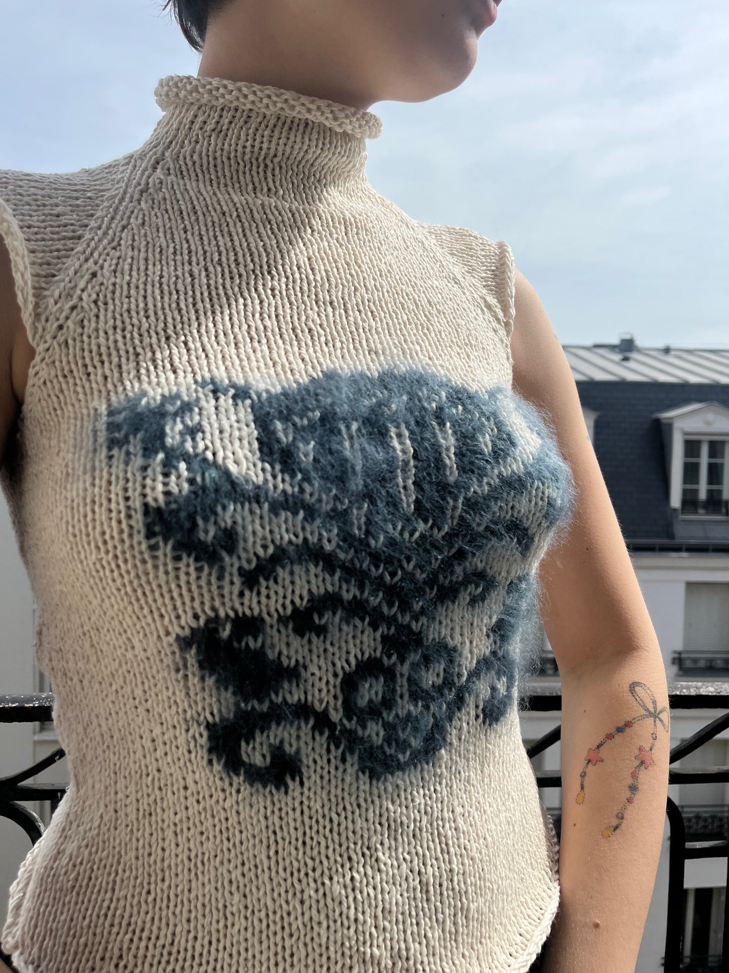 PREORDER - Mohair glyph raglan top