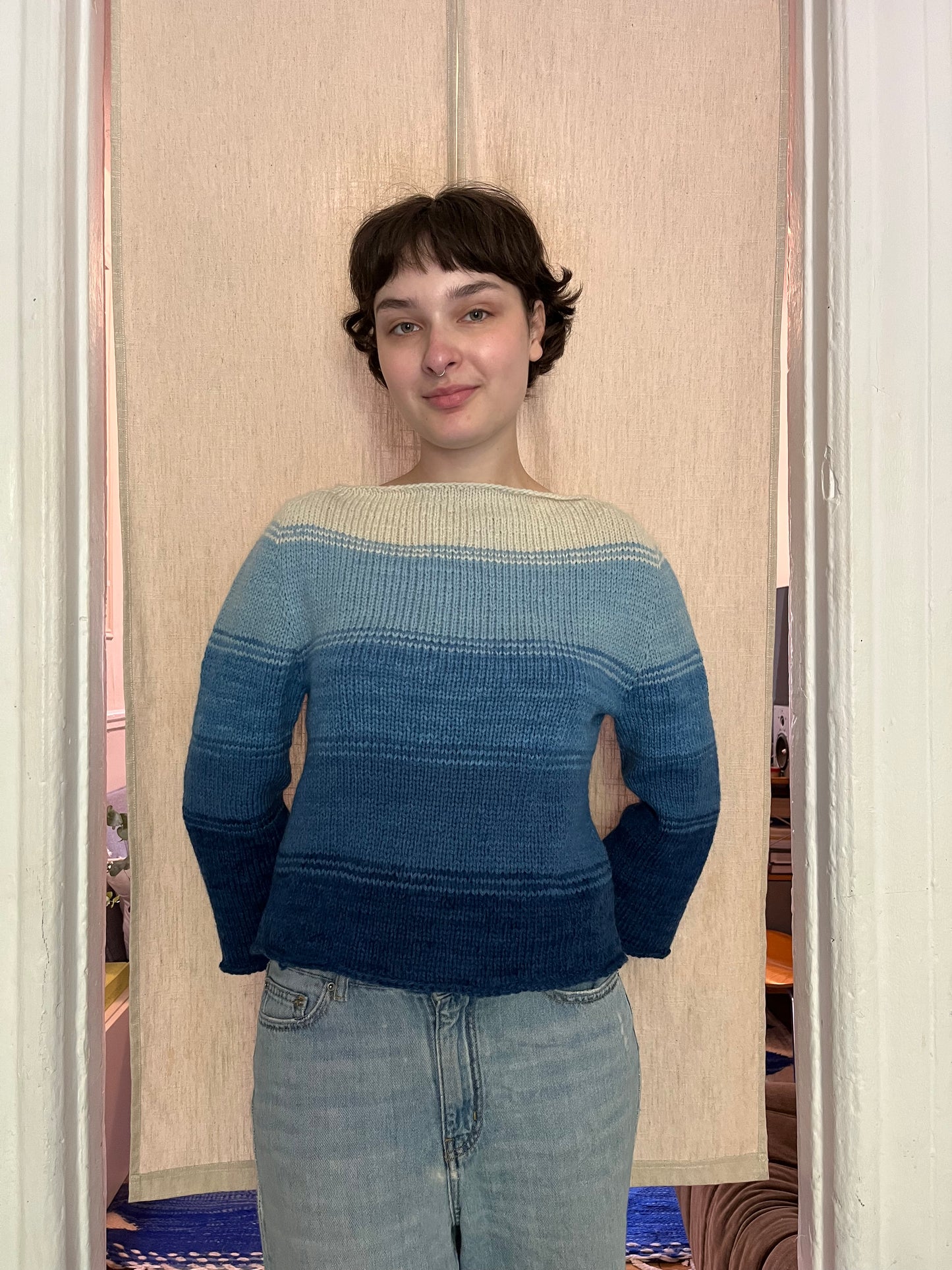 Blue gradient sweater