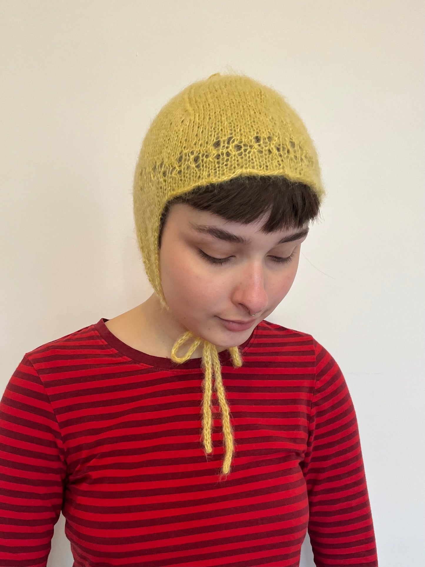 Lace pixie bonnet