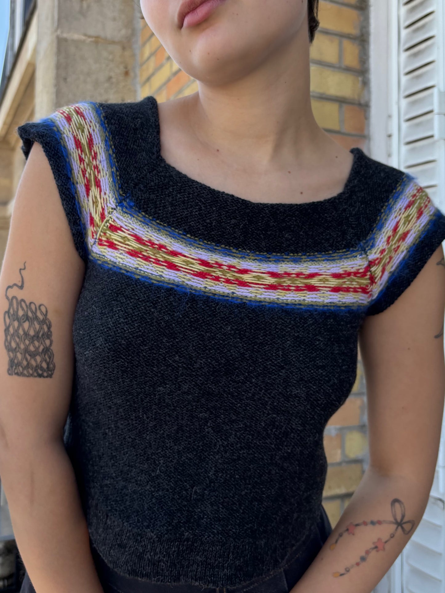 MADE TO ORDER - Mosaic short sleeve (dark gray)