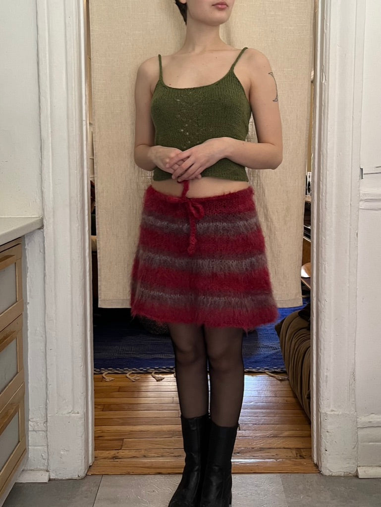 MADE TO ORDER - Striped brushed skirt