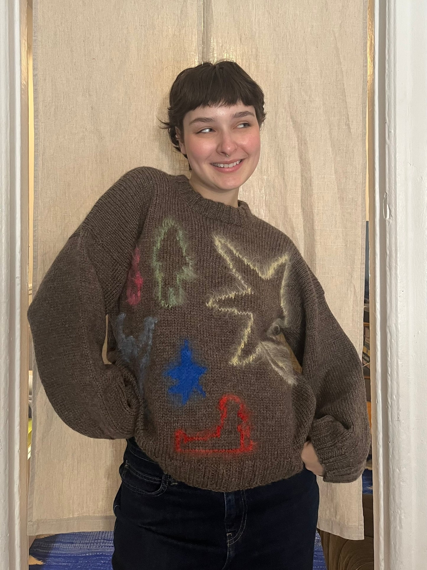 MADE TO ORDER Drawings sweater Dark
