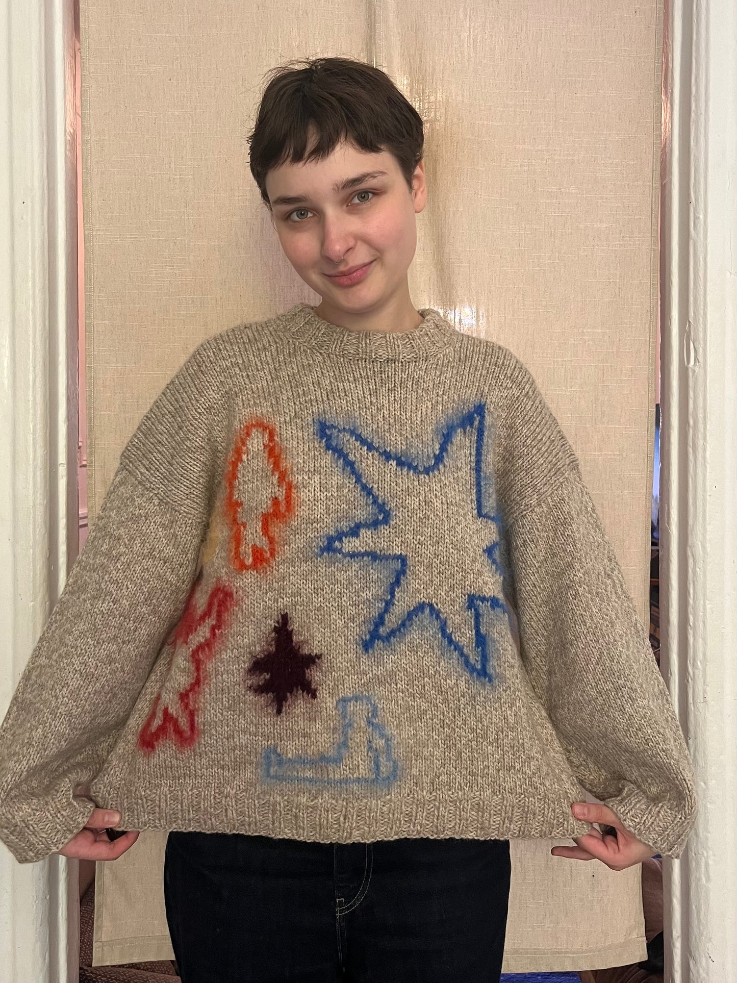 MADE TO ORDER Drawings sweater Light