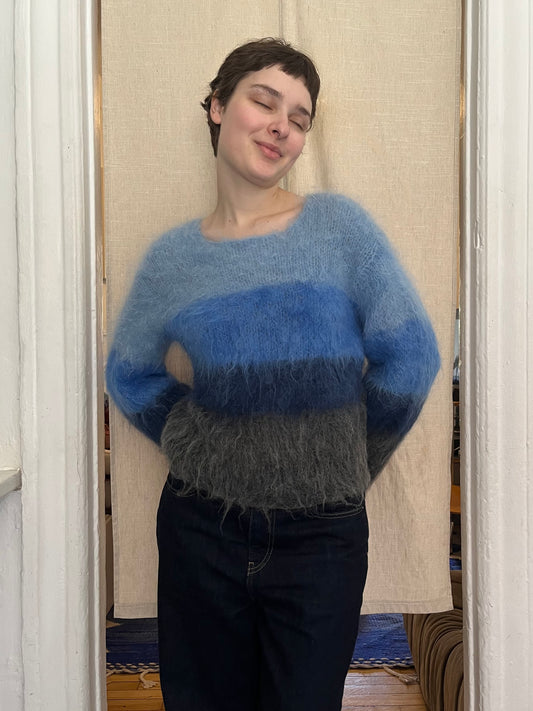 Mohair gradient sweater