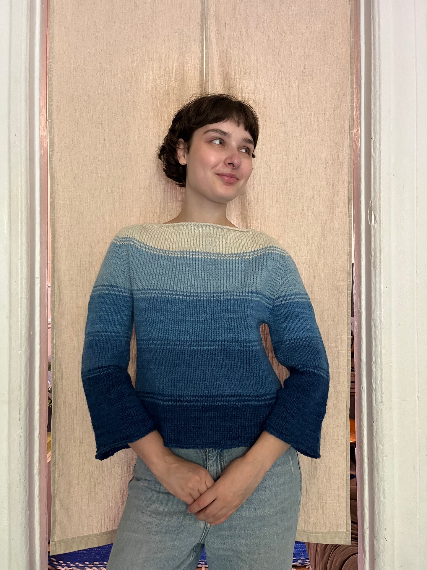 Blue gradient sweater