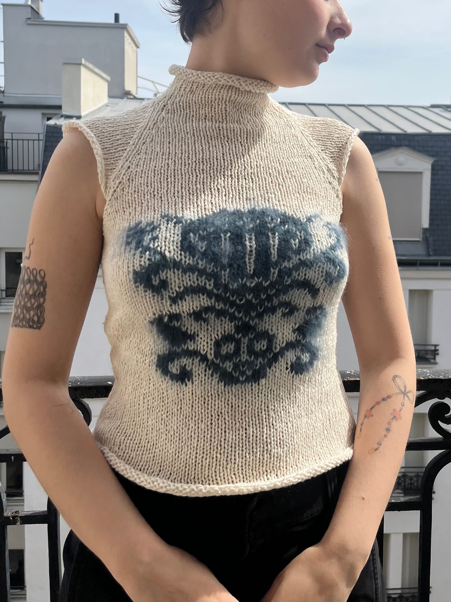 PREORDER - Mohair glyph raglan top
