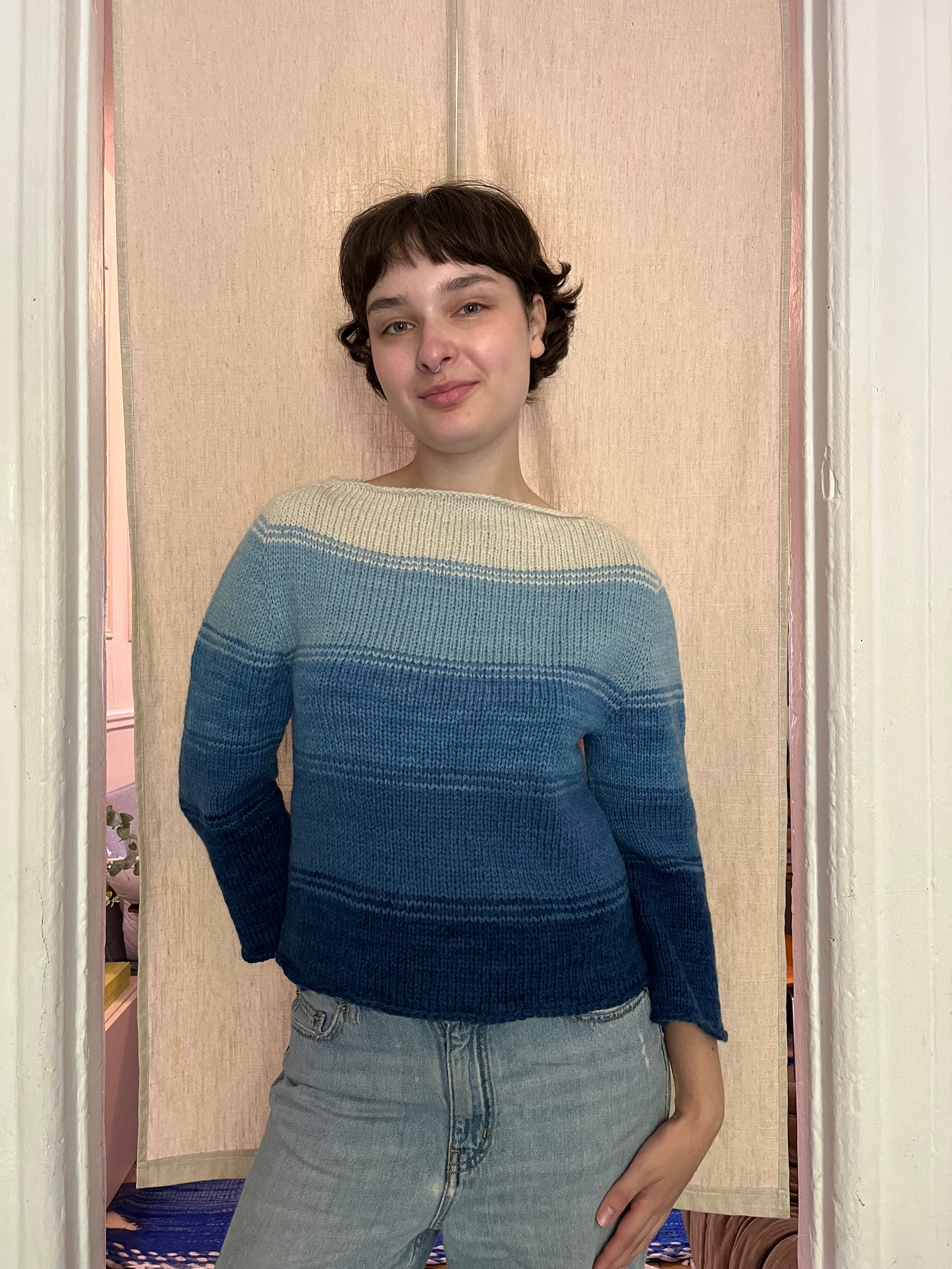 Blue gradient sweater