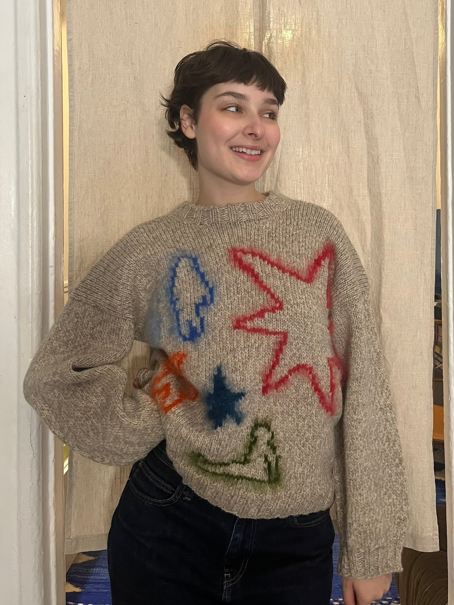 MADE TO ORDER Drawings sweater Light