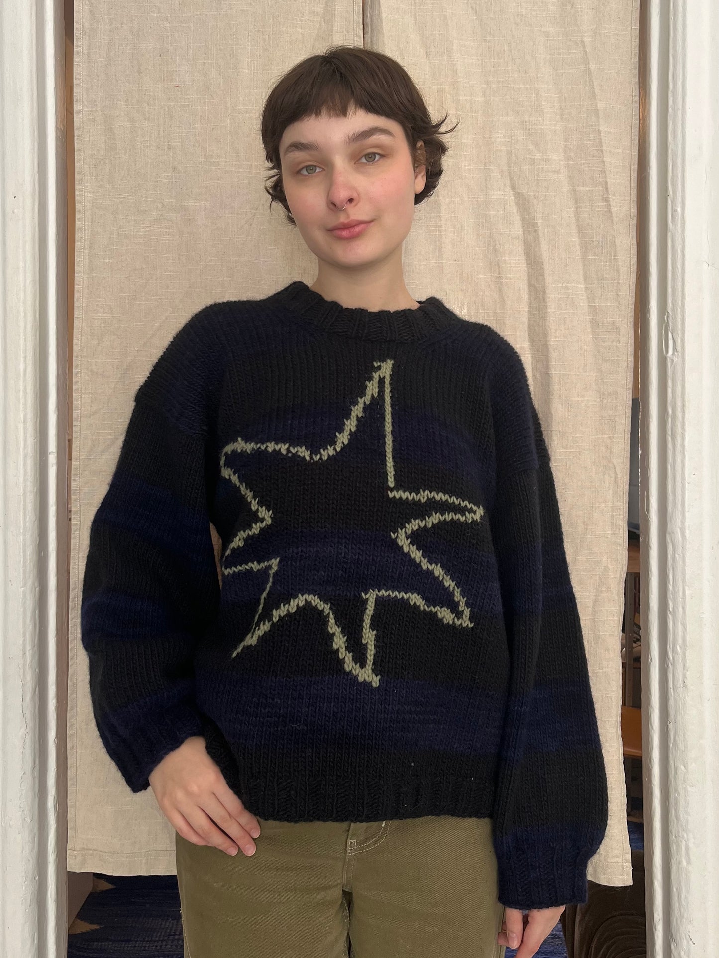 Stripped star sweater