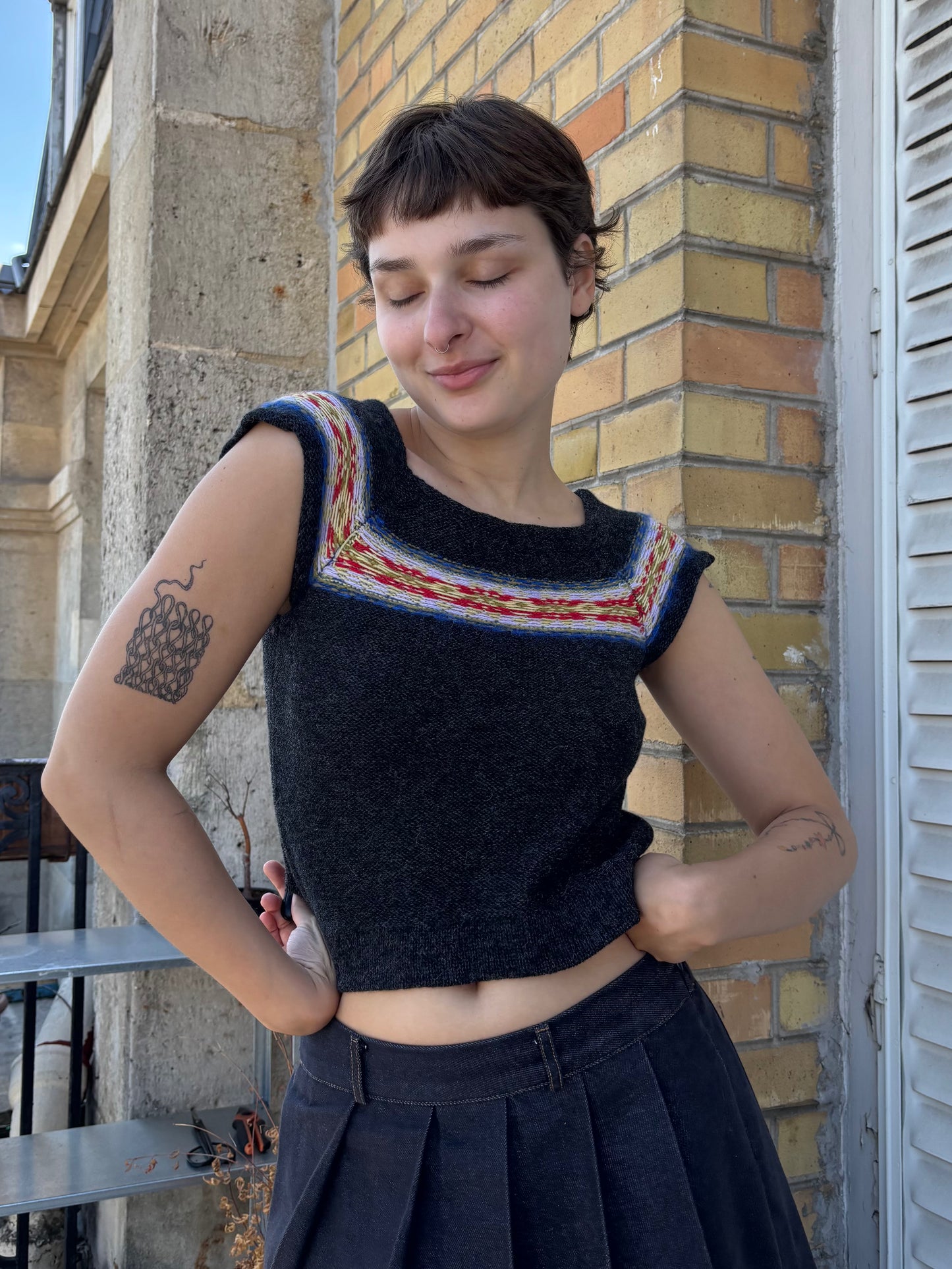 MADE TO ORDER - Mosaic short sleeve (dark gray)