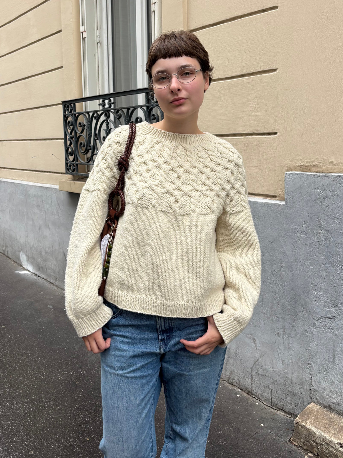 The Cable Yoke Sweater knitting pattern