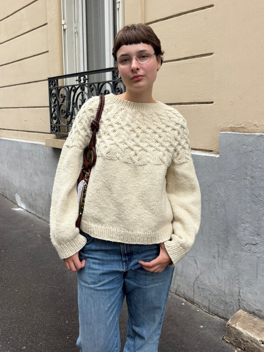 The Cable Yoke Sweater knitting pattern
