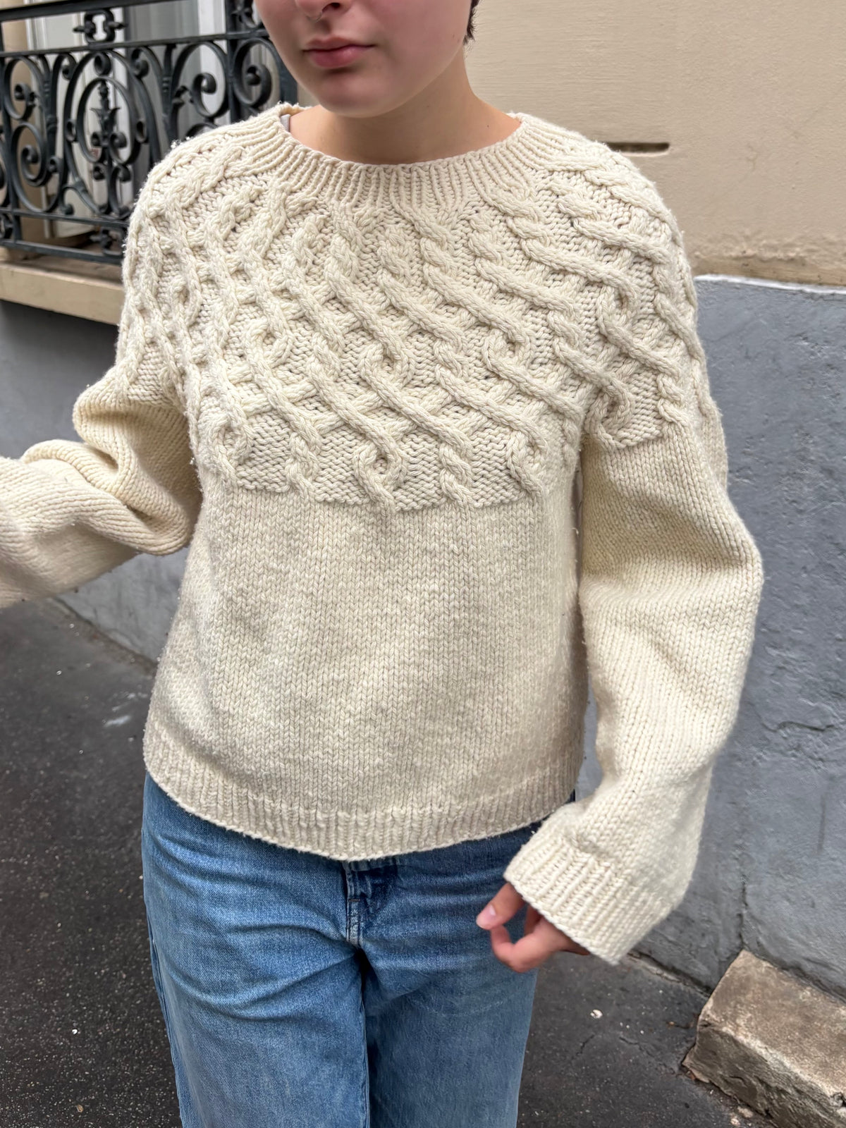 The Cable Yoke Sweater knitting pattern