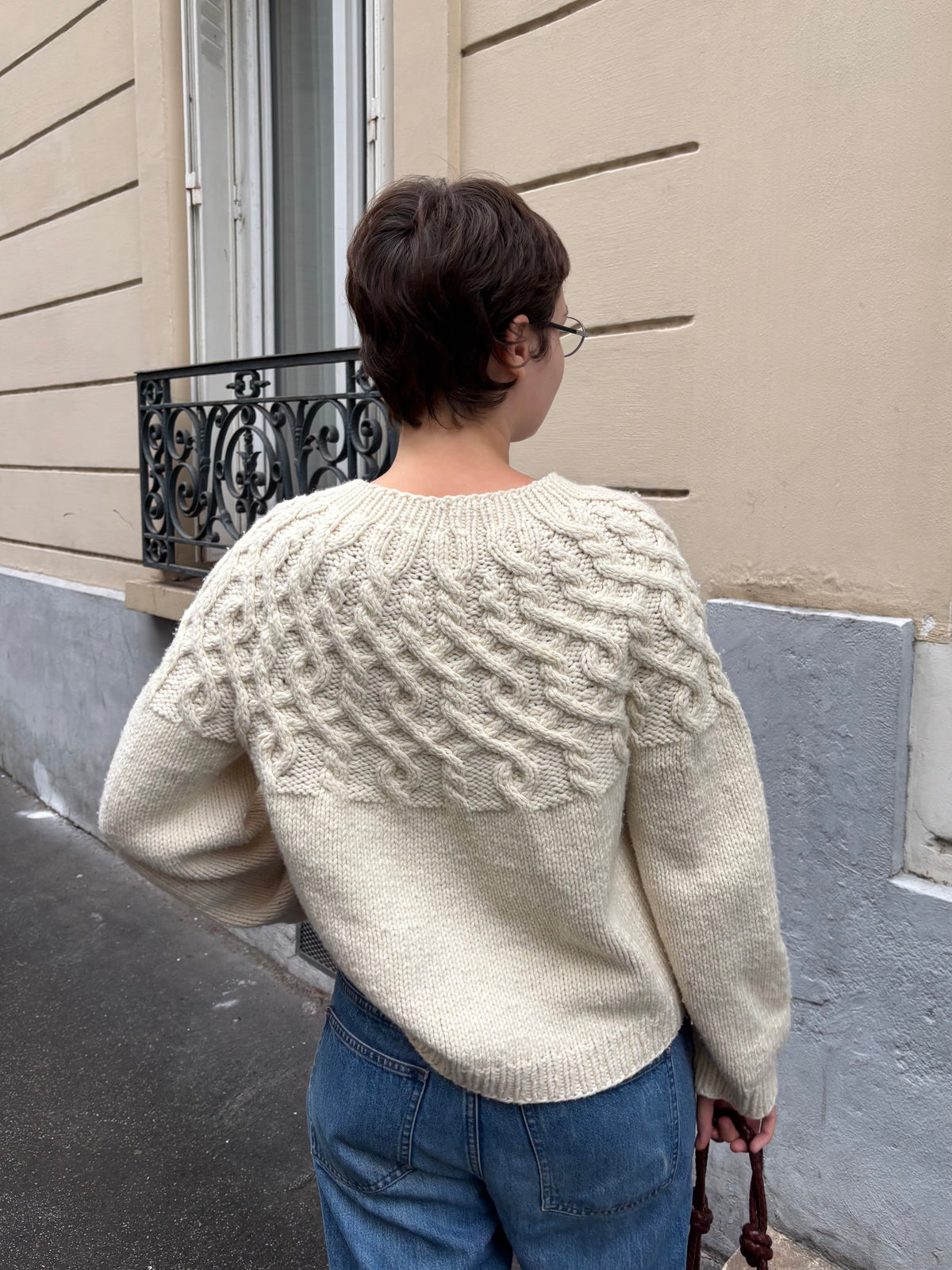 The Cable Yoke Sweater knitting pattern