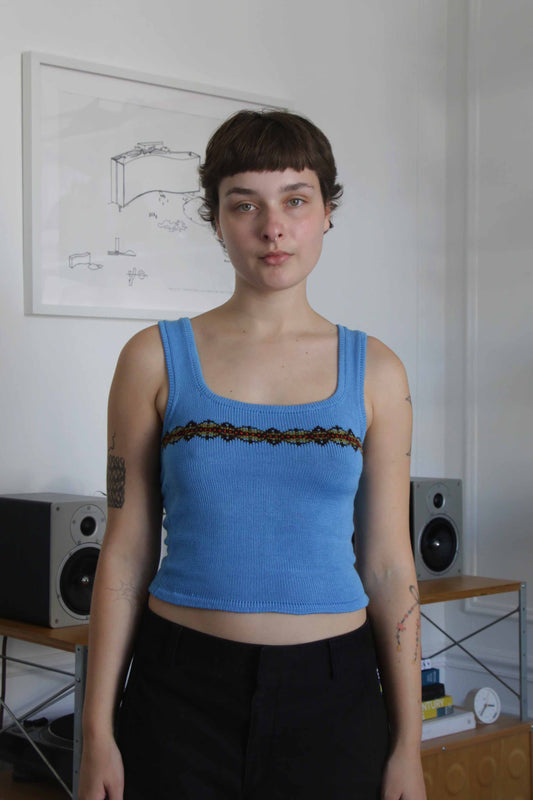 MADE TO ORDER - Mosaic cami (blue version)
