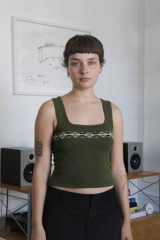 MADE TO ORDER - Mosaic cami (green version)