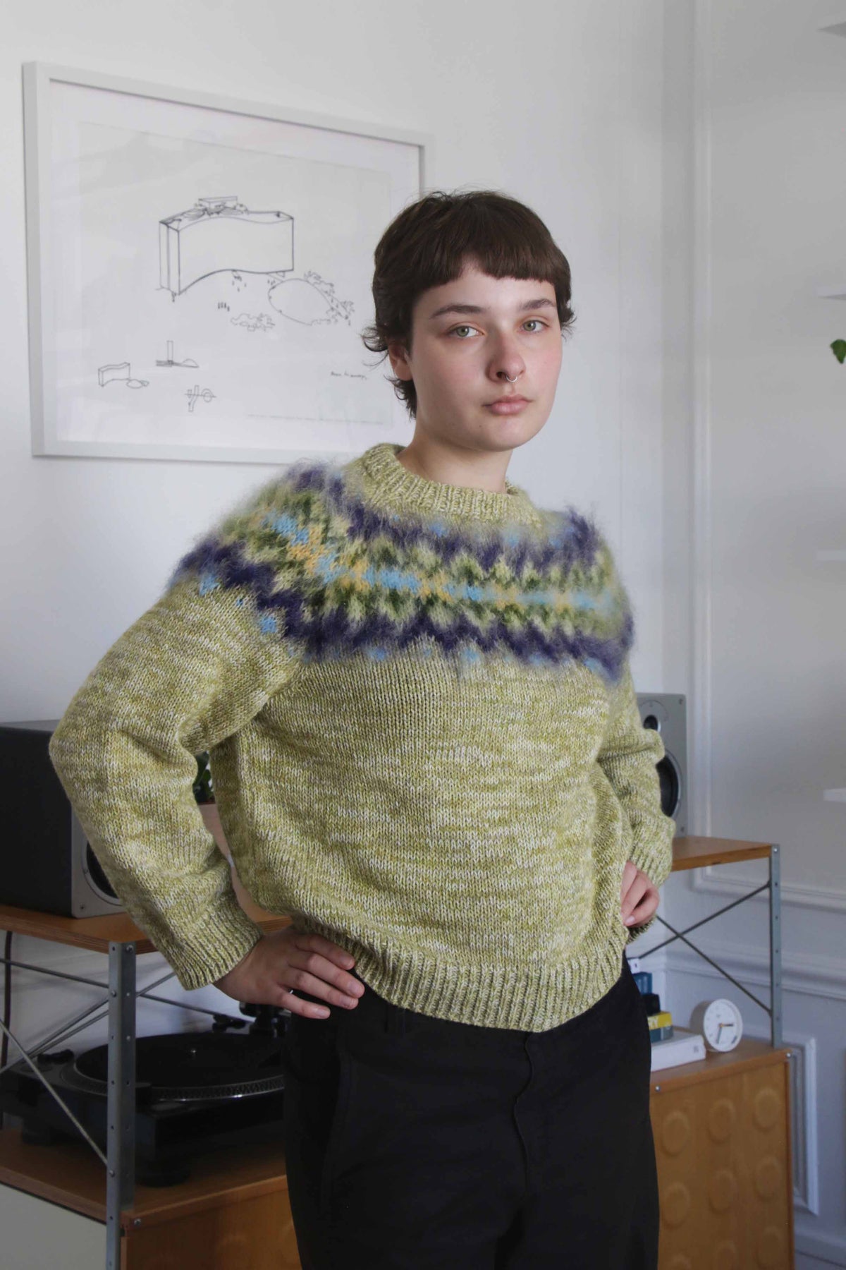 MADE TO ORDER - Brushed nordic sweater